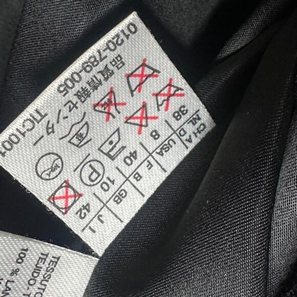 MAX MARA 100% Wool Long Overcoat Coat Black Made In Italy Sz US 8 $3,650 - Picture 5 of 7